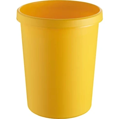 Image de helit h6106218 Grande corbeille à papier 45 L, jaune