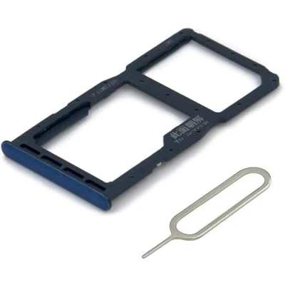 Image de MMOBIEL Tiroir Carte Dual SIM de Rechange Compatible avec Huawei P30 Lite New Edition 2020 INCL. l&#039;épingle Support Bleu