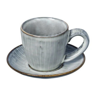 Image de Broste Copenhagen Tasse à espresso Nordic Sea avec soucoupe 5 cl