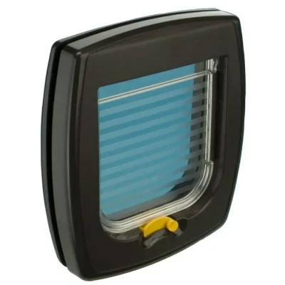 Image de Ferplast Chatiere, Porte pour Chats et Petits Chiens, Installation Universelle, Entrée Sortie Contrôlables à 2 Voies, Tunnel Partiel, Swing 1 Chatiere Chat Chien, Marron
