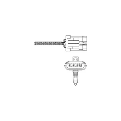 Image de DELPHI ES20299 12B1 Sonde lambda planaire, chauffé DAEWOO: Matiz I 3/5 portes, Rezzo, Lanos Berline, OPEL: Frontera B SUV