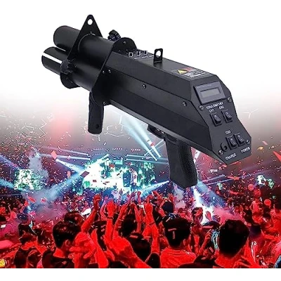Image de RayGenius Lanceur De Confettis, à Confettis éLectrique, Machine Effet ScèNe LED Portable, pour Halloween。