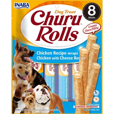 Image de Inaba Churu Rolls pour chiens Poulet et fromage