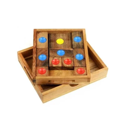 Image de Logica Jeux Art. Fuite de la Prison Khun Phaen Klotski L&#039;Âne Rouge Casse têtes en Bois Précieux 16 1 Difficultés Mixtes
