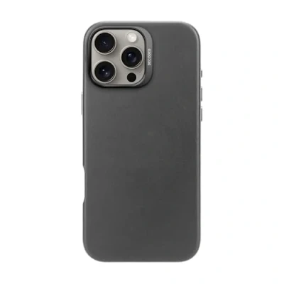 Image de DECODED Étui en cuir pour iPhone 16 Pro Max, compatible MagSafe, ECCO véritable de qualité supérieure, coque protection intégrale, bords surélevés protéger l&#039;écran et l&#039;appareil photo,