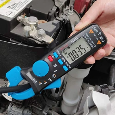 Image de Pince Bside ACM91 mesure courant AC/DC RMS 6000 points mesures Voltmètre thermomètre Capacité Fréquence vérification branchements électriques avec clip arrière