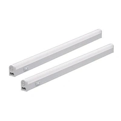 Image de Oktaplex Riga Lot de 2 luminaires LED sous meuble cuisine Blanc neutre 4000 K 28 cm Barre lumineuse avec interrupteur 230 V Extensible Éclairage 370 lm 4 W