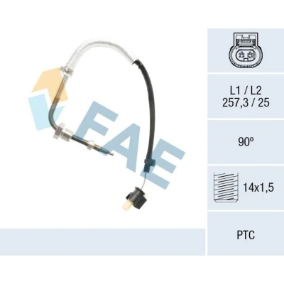 Image de FAE 68031 Palpeur, température des gaz devant le turbocompresseur à d&#039;échappement MERCEDES BENZ: Sprinter 3.5 T Van, Classe C Berline