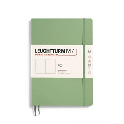 Image de LEUCHTTURM1917 363929 Carnet Composition (B5), couverture souple, 123 pages numérotées, Sauge, blanc