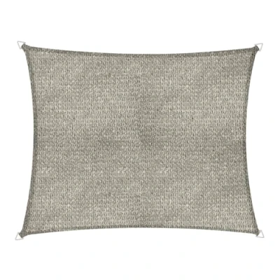 Image de Windhager Voile d&#039;ombrage Elba Ivoire rectangulaire Tissu HDPE Enduit 3,6 x 2,6 m, 135 g/m² Protection Solaire pour terrasse, Balcon ou Piscine Corde de Fixation Incluse indéchirable, Lavable