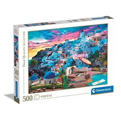 Image de Clementoni Vue sur la Grèce Puzzle de 500 Pièces Jeu Patience et Réflexion Format Paysage Image Net Décoration 49 x 36 Cm À Partir 14 Ans