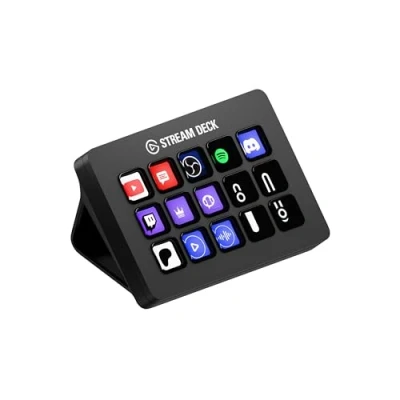 Image de Elgato Stream Deck MK.2 Contrôleur de studio, 15 touches macro, déclenchement d’actions dans les applications et logiciels comme OBS, Twitch, ​YouTube d’autres, compatible Mac PC