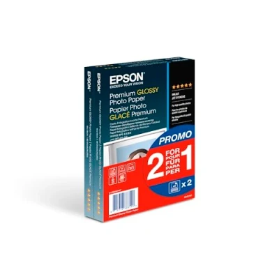 Image de Epson C13S042167 Premium Glossy Papier Photo Glacé (Pack de 2)(A6 Format), 100 x 150 millimeters