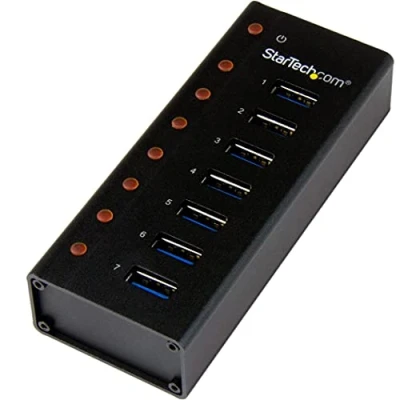 Image de StarTech.com Hub USB 3.0 à 7 ports Concentrateur montage mural / sur bureau avec boîtier métallique (ST7300U3M)