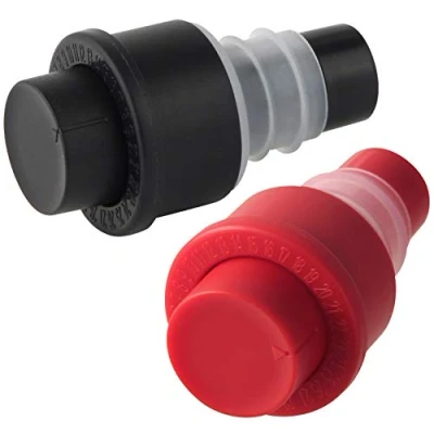 Image de FMprofessional 21413 de vin Vide fermoirs, 2 unités, Silicone, Multicolore, 17 x 11,5 4 cm