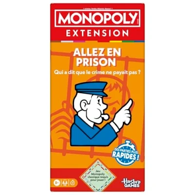 Image de Monopoly, Extension Allez en Prison (Jeu Monopoly Classique requis pour Jouer) Version française