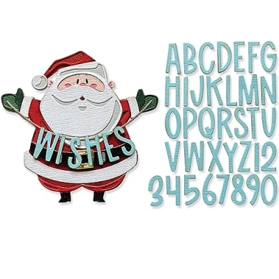 Image de Lot de 49 matrices Thinlits Santa Greetings Colorize par Tim Holtz