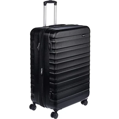 Image de Amazon Basics Valise de voyage à roulettes pivotantes, Noir, 78 cm