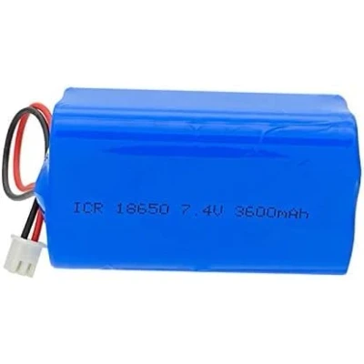 Image de Batterie Au Lithium 7.4 V 18650. Rechargeable 3600 Mah/5200 Mah Carte De Protection Haut Parleur + Prise Xh 2p MAh.3600mAh