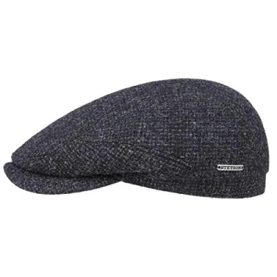 Image de STETSON Casquette Belfast Wool Blend Homme Made in The EU Gavroche Laine avec visière, Doublure Hiver Automne 58 cm Anthracite