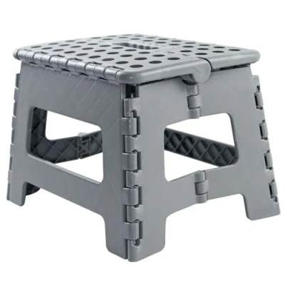Image de Armo® Tabouret Pliable avec poignée de Transport Repose Pieds Compact Poids Maximal : 150 kg Gris