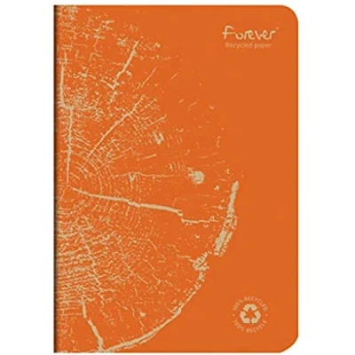 Image de Clairefontaine 684865C Un carnet Collection Forever Agrafé 100% Recyclé Orange rouille A5 14,8x21 cm 96 Pages Lignées Papier Blanc 90 g Couverture Carte Recyclée