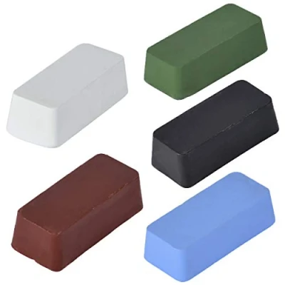 Image de Pâte à Polir, Jicyor 5pcs Kit Composé de Polissage Multifonction Cire Polir Abrasive pour Inox Acier Metal Alliages Durs (Bleu, Vert, Rouge, Blanche, Noir)