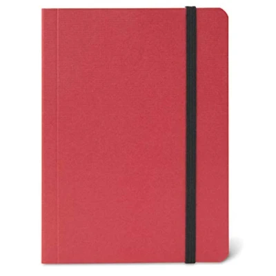 Image de Honsell Carnet de Croquis Rouge avec Fermeture élastique, Format A5, Feuilles, 80 g/m², Papier Blanc Naturel, sans Acide, pour Toutes Les Techniques sèches telles Que Crayon, Fusain, Pastel