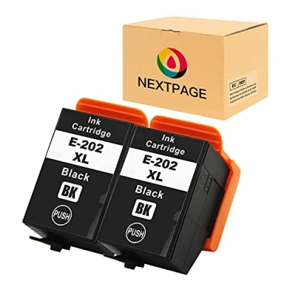 Image de Nextpage 202XL Lot de 2 cartouches d&#039;encre rechange Epson 202 XL pour imprimantes Expression Premium XP 6000 6005 6100 6105 XP6000 XP6005 XP6100 XP6105 Noir