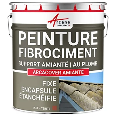 Image de Peinture fibro ciment pour encapsulage support amiante/plomb : ARCACOVER AMIANTE 2.5 L Tuile ARCANE INDUSTRIES