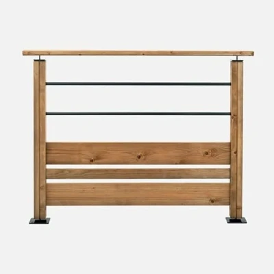 Image de Burger Kit garde corps Moka bois H96 x L120cm