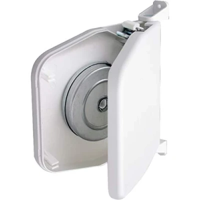 Image de Schellenberg 50157 Enrouleur de sangle pour volet roulant, pivotant, 5 m, 14 mm, sans sangle, Blanc