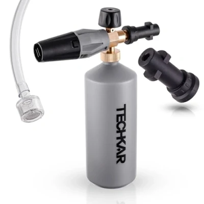 Image de FOAM PRO TECHKAR Canon à mousse compatible avec les nettoyeurs haute pression Karcher K K2 K3 K4 K5 K6 K7 1000 ml 180 bar