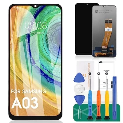 Image de pour Samsung Galaxy A03 Écran de remplacement Lcd tactile SM A035G Assemblage du numériseur Kits réparation（Noir,162mm）