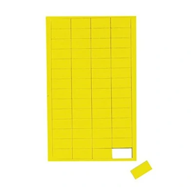 Image de MAUL Lot de 3 Planches Symboles magnétiques rectangle 1 x 2cm 56 pcst Jaune