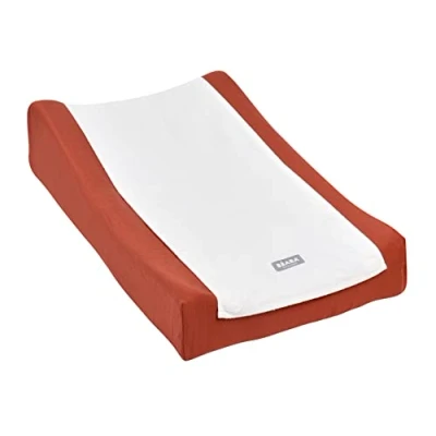 Image de BÉABA, Housse pour Matelas à Langer avec Serviette Amovible Sofalange, 100 % Coton Nid d&#039;Abeille, Eponge Moelleuse, Impermeable, Confort Optimal, Tissus Certifiés Oekotex , Brique
