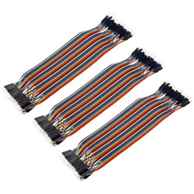 Image de Aihasd 120PCS 30cm Mâle à Dupont fil Cavalier câble pour Breadboard de test circuit
