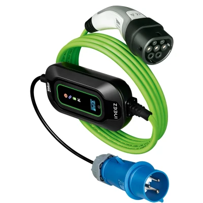 Image de Valeo Ineez 652115 EV Chargeur Mobile pour véhicules électriques ou Hybrides Rechargeables avec Sac de Transport Prise Camping Car (CEE Blue) vers Type 2 7,4 KW 5 mètres