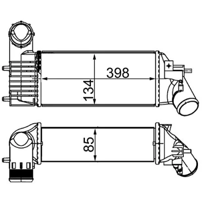 Image de MAHLE ORIGINAL CI 26 000S Intercooler PEUGEOT: 406 Berline, 607 Break, CITROËN: C5 I 5 portes, Break