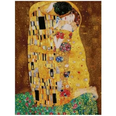 Image de The Kiss Kit de broderie au point croix compté 100 % coton 14 carats 150 x 200 points 27 36 cm
