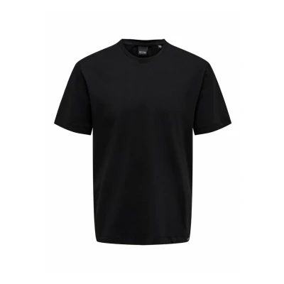 Image de ONLY &amp; SONS Homme Onsmax Life Reg Stitch Tea Noos T Shirt, Noir, L EU