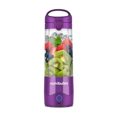 Image de Nutribullet blender portable, portable léger, tasse tritan sans BPA 475ml, mini avec lame en acier inoxydable 4 points, nomade, chargeur USB C, Violet, NBP003PU