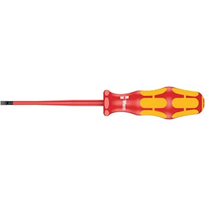 Image de Wera 160 iS 05006441001 Tournevis VDE isolé pour vis à fente avec Lame diamètre réduit 0,8 x 4 100 mm