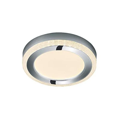 Image de Reality Leuchten Slide R62621906 Plafonnier LED en plastique chromé effet cristal avec télécommande 16 W RGBW