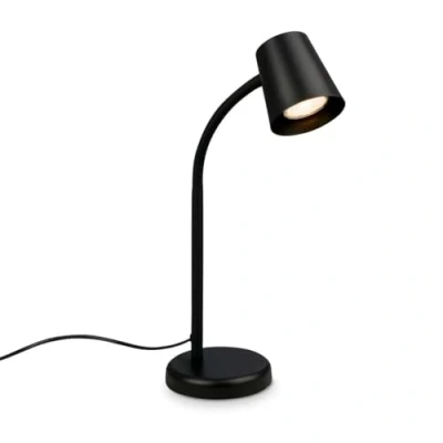 Image de BRILONER Lampe de chevet, bureau pivotante, table GU10 pour Home Office avec interrupteur filaire, lecture, Noir