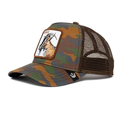 Image de Goorin Bros. Clay Henry G.O.A.T. Ziege Brown A Frame Adjustable Trucker Cap One Size