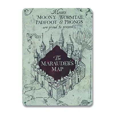 Image de Logoshirt® Harry Potter Poudlard Marauder&#039;s Map I Signe Plaque en métal Rétro DIN A5 Design original sous licence