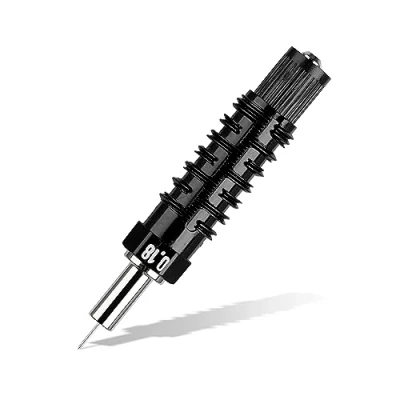 Image de Aristo AR64018PRO MG1 PRO Pointe de rechange pour stylo à encre Épaisseur trait 0,18 mm (pointe chromée une grande précision et durabilité, débit d&#039;encre uniforme) Noir