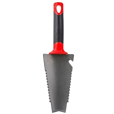 Image de Radius Garden 17011 Root Slayer Truelle à Main dentelée en Acier au Carbone avec Étui
