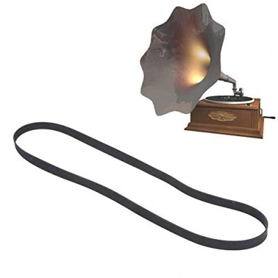 Image de Ceinture de Disque en Caoutchouc Noir, Lecture Compatible avec la Platine Vinyle, Rechange pour phonographe(1L10 200mm) Courroie Tourne